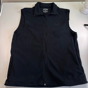 RealTree Men’s Vest Black Large Full Zip Pockets Hunting Fishing Outdoor Men's